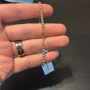 Letter K 18K Gold Plated Tennis Bracelet